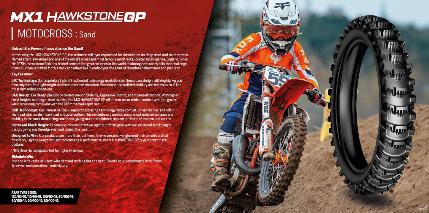 Plews 140/80-18 EXTREME EN1 THE TOUGH ONE - 15MM "B SPEC"